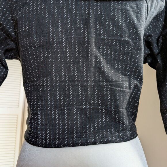 Vintage 90s Byer Too! Cropped Tuxedo Vest Blazer Byer Too! Dark Academia Size 5 - Picture 6 of 7